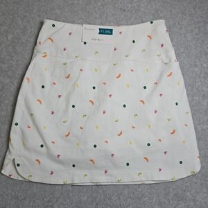 Lady Hagen Women Small Pull-On Skort Fruit Print Tummy Control Golf NWT Stretch
